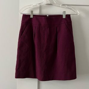 Loft mini pencil style skirt in plum